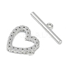 Brass Micro Pave Clear Cubic Zirconia Toggle Clasps LS-KK-K391-07P-3