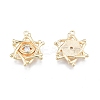 Brass Micro Pave Clear Cubic Zirconia Pendants KK-G432-20G-1
