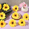 30Pcs Cloth Artificial Sunflower DIY-SP0005-97-5