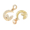 Alloy Crystal Rhinestone European Dangle Charms AL-CBAC2D3-10G-2