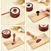 Brass Wax Seal Stamps with Wood Handle AJEW-WH0412-0166-3