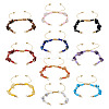 10Pcs 10 Styles Natural & Synthetic Mixed Stone Chip & Glass Seed Beaded Braided Bracelet Making AJEW-TA00055-1