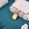 1Pc Stainless Steel Rectangle with Letter Pendants NJEW-TA0001-22I-4