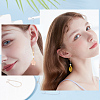 48Pcs 6 Style Brass Hoop Earring Findings KK-BC0009-26-6