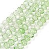 Transparent Crackle Glass Beads Strands CCG-L050-01A-03-1