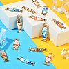 40Pcs 4 Styles Rack Plating Alloy Enamel Pendants ENAM-CJ0002-81-5