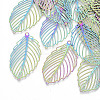 Ion Plating(IP) 201 Stainless Steel Filigree Pendants STAS-R102-28-1