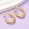 Oval 201 Stainless Steel Hoop Earrings EJEW-Z151-05G-1