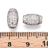 925 Sterling Silver Micro Pave Clear Cubic Zirconia European Clasps STER-T007-143P-3