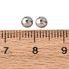 Tarnish Resistant Apetalous Half Round 304 Stainless Steel Bead Caps STAS-N039-02-2
