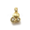 Brass Micro Pave Cubic Zirconia Charms KK-P295-23G-1
