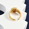 Brass Micro Pave Clear Cubic Zirconia Open Cuff Rings for Women LS-RJEW-M026-02G-03-3