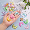 28Pcs 7 Colors Resin Pendants RESI-CJ0001-225-4