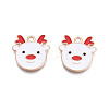 Christmas Alloy Enamel Pendants X-ENAM-Q442-48A-2