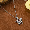 Butterfly 304 Stainless Steel Dangle Earrings & Pendant Necklaces Sets for Women FS-WG10669-03-3