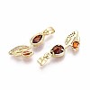 Brass Micro Pave Cubic Zirconia Pendants KK-T071-111G-2