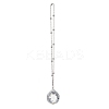 Glass Round Window Hanging Suncatchers HJEW-JM04522-02-4