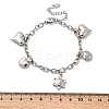 304 Stainless Steel Charm Bracelets BJEW-P368-06A-P-5