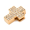 304 Stainless Steel Rhinestone Slide Charms STAS-P421-04D-G-2