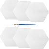 Hexagon Painting Canvas Panel Drawing Boards DIY-NB0004-10-1