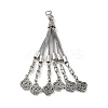 Tibetan Style Alloy Curb Chain Tassel Big Pendants LS-FIND-K013-01AS-07-1