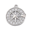 Brass Micro Pave Cubic Zirconia Pendants KK-P289-05P-1
