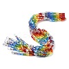 Electroplate Transparent Gradient Color Glass Beads Strands GLAA-F131-02-4