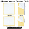 2Pcs 2 Style 4 Layers Silver Polishing Cloth TOOL-BBC0001-04C-2