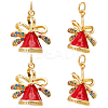 Brass Micro Pave Colorful Grade AAA Cubic Zirconia Pendants KK-BBC0015-36D-1