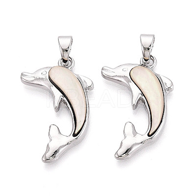 Alloy and Dyed Natural Paua Shell Pendants PALLOY-T093-07A-1