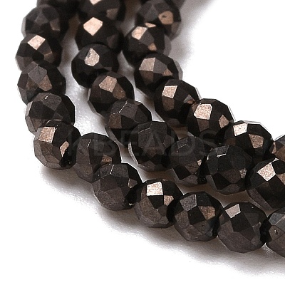 Electroplate Glass Beads Strands GLAA-H021-01A-FP06-1