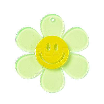 Transparent Acrylic Big Pendants OACR-P012-A04-1