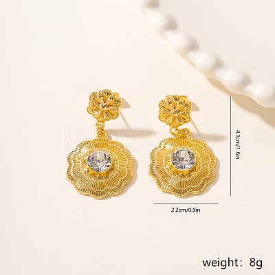 Vintage Exaggerated Metal Flower Heart Earrings for Party Wedding. BS9108-1-1