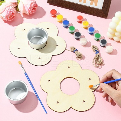 2 Sets Flower DIY Wooden Bird Feeder DIY-CJ0002-55-1