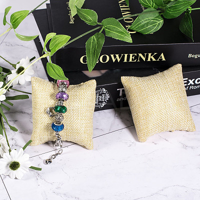 Kraft Hemp Pillow Holder for Jewelry Bracelet & Watch Displays BDIS-WH0002-01-1