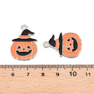 Halloween Theme Alloy Enamel Pendants ENAM-T020-08A-1
