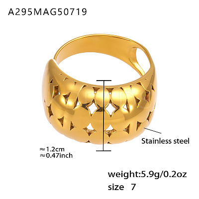 304 Stainless Steel Wide Band Finger Rings WG2EE6D-05-1