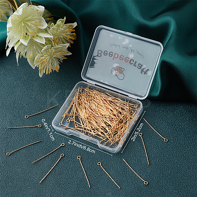 200Pcs Brass Eye Pins KK-BBC0002-89-1