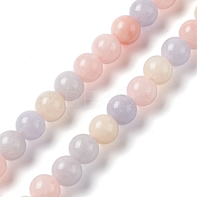 Natural White Jade Imitation Morganite Beads Strands G-I334-04A-1