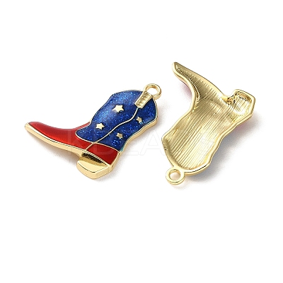 Independence Day Alloy Enamel Pendants ENAM-I069-02G-02A-1