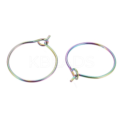 Ion Plating(IP) 316L Surgical Stainless Steel Hoop Earring Findings STAS-G130-03M-16MM-1