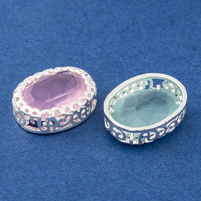 Oval Shaped Sew on Rhinestone GLAA-K069-04B-S-1