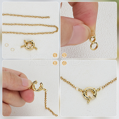 20Pcs 2 Colors Rack Plating Brass Spring Clasps KK-ME0003-47-1