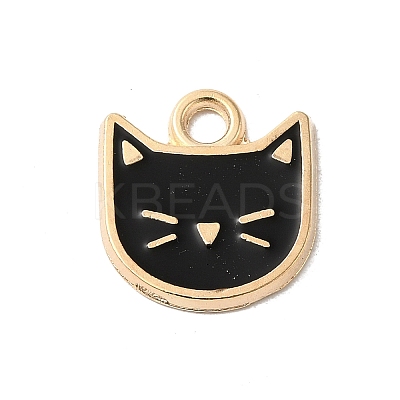 Rack Plating Alloy Enamel Charms X-ENAM-P254-03KCG-1