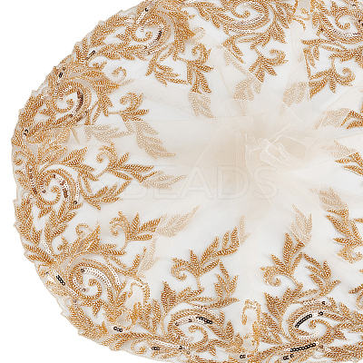 2 Yards Polyester Embroidery Flower Lace Trim DIY-WH0661-27C-1