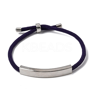 Round Nylon Milan Cord Slider Bracelet Making BJEW-L722-01P-1