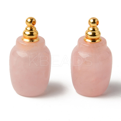 Natural Gemstone Openable Perfume Bottle Pendants G-R478-004A-1