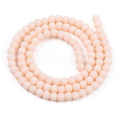 Opaque Glass Beads Strands GLAA-T032-P4mm-MD09-1