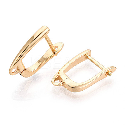 Brass Hoop Earring Findings KK-N267-23A-G-1