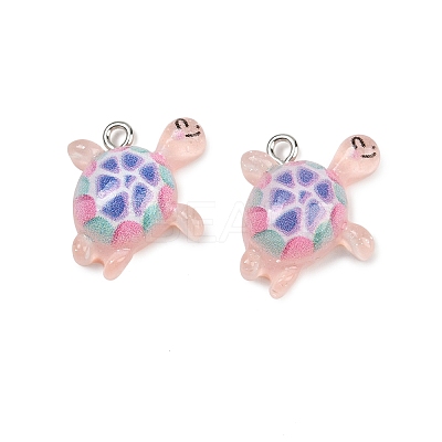 Transparent Resin Pendants RESI-F058-01A-1